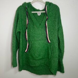 BDG oversized green sweater material hoodie